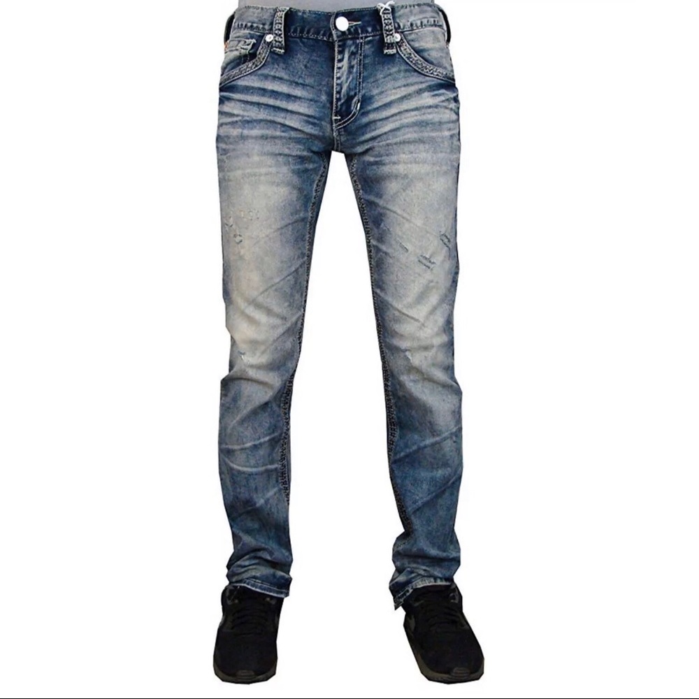 AMERICAN FIGHTER Men Denim Jeans LEGEND BATTLE FRA - Picture 4 of 9